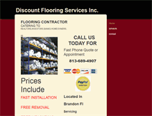 Tablet Screenshot of discountflooringservices.com